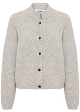 Charger l&#39;image dans la galerie, ALPHAGZ SHORT CARDIGAN | LIGHT GREY MELANGE GESTUZ