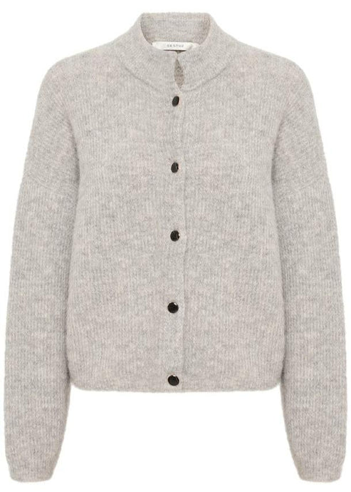 ALPHAGZ SHORT CARDIGAN | LIGHT GREY MELANGE GESTUZ