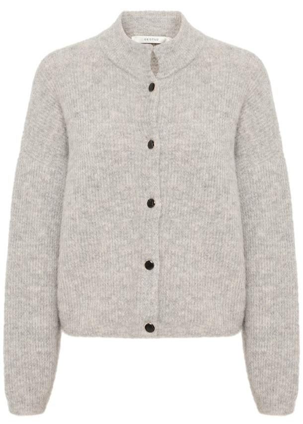 ALPHAGZ SHORT CARDIGAN | LIGHT GREY MELANGE GESTUZ