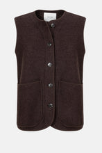 Load image into Gallery viewer, MADISON WOOL SLEEVELESS JACKET | BROWN