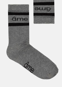 KANYE SOCKS WITH CONTRASTING LINES | MARLED GREY AME