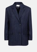 Load image into Gallery viewer, MONIQUE TWEED BLAZER | DARK BLUE