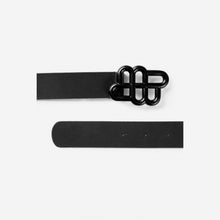 Load image into Gallery viewer, MUNTHE Latter Belt In Black - product view