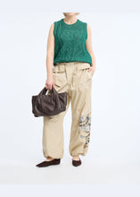 Load image into Gallery viewer, MUNTHE Noey Knit Vest In Green - worn view