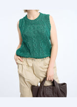 Load image into Gallery viewer, MUNTHE Noey Knit Vest In Green - detail