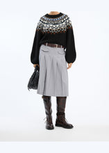 Load image into Gallery viewer, MUNTHE Vaffie Knit In Mix Black - worn view