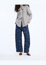 Load image into Gallery viewer, MUNTHE Veiling Shirt In Mix Blue - worn view