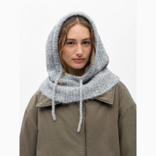 Load image into Gallery viewer, OBJECT Milu Knit Balaclava In Light Grey Melange - alternate view