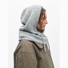 Load image into Gallery viewer, OBJECT Milu Knit Balaclava In Light Grey Melange - alternate view