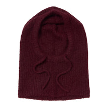 Load image into Gallery viewer, OBJECT Milu Knit Balaclava In Windsor Wine Melange - product view