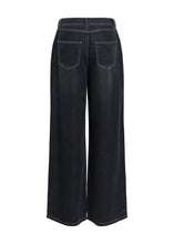 Load image into Gallery viewer, OBJECT Rosie Wide Jeans In Black Washed - alternate view