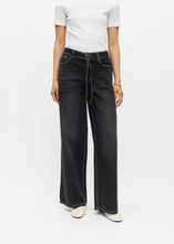 Load image into Gallery viewer, OBJECT Rosie Wide Jeans In Black Washed - alternate view