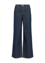 Load image into Gallery viewer, OBJECT Rio Wide Jeans In Dark Blue Denim Rinse Wash - product view