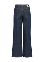Load image into Gallery viewer, OBJECT Rio Wide Jeans In Dark Blue Denim Rinse Wash - alternate view