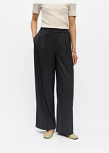 Load image into Gallery viewer, OBJECT Sanja Wide Trousers In Black Melange - alternate view