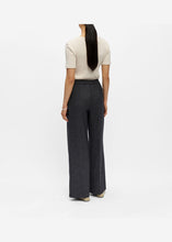 Load image into Gallery viewer, OBJECT Sanja Wide Trousers In Black Melange - alternate view