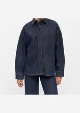 Load image into Gallery viewer, OBJECT Sole Denim Shirt In Dark Blue Denim Rinse Wash - alternate view