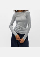 Load image into Gallery viewer, OBJECT Alma Long-Sleeve Top In Medium Grey Melange - alternate view