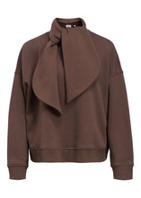 Load image into Gallery viewer, OBJECT Arina Scarf Sweatshirt In Seal Brown - product view
