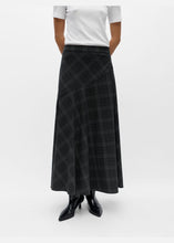 Load image into Gallery viewer, OBJECT Diena Check Maxi Skirt In Black / Gun Metal - alternate view