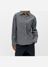 Load image into Gallery viewer, OBJECT Zila Striped Shirt In Black / White - alternate view