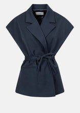 Load image into Gallery viewer, OLIJF SLEEVELESS BLAZER | NAVY WOOLY