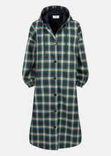 Load image into Gallery viewer, MORGAN LONG COAT WITH HOOD | CHECKED