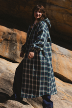Load image into Gallery viewer, MORGAN LONG COAT WITH HOOD | CHECKED