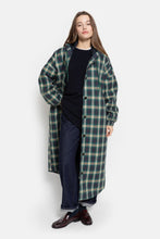 Load image into Gallery viewer, MORGAN LONG COAT WITH HOOD | CHECKED