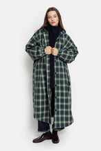 Load image into Gallery viewer, MORGAN LONG COAT WITH HOOD | CHECKED