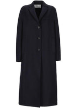 Load image into Gallery viewer, LONG TOPCOAT PRESSED WOOL | NAVY BLUE HARRIS WHARF LONDON