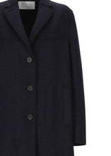 Load image into Gallery viewer, LONG TOPCOAT PRESSED WOOL | NAVY BLUE HARRIS WHARF LONDON