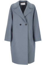 Load image into Gallery viewer, DROPPED SHOULDER COAT PRESSED WOOL | MINERAL GREY HARRIS WHARF LONDON