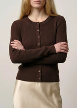 Load image into Gallery viewer, BROOKS KNIT LS CARDIGAN | COFFEE HERSKIND