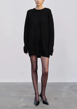 Charger l&#39;image dans la galerie, FRED KNIT SWEATER DRESS | BLACK HERSKIND