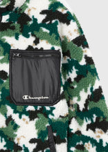 Load image into Gallery viewer, POLAR TEDDY HALF-ZIP PRINTED TOP | DARK GREEN — vue produit