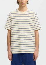 Load image into Gallery viewer, SLHDJANGO STRIPE SS O-NECK TEE OCEAN CAVERN BIRCH S Mellow Concept