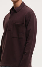 Load image into Gallery viewer, SLEET WAY POLO SWEATSHIRT | DARK BURGUNDY