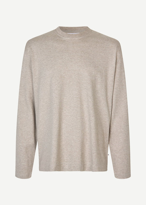 SAPARKER T-SHIRT LS | GREIGE MEL.