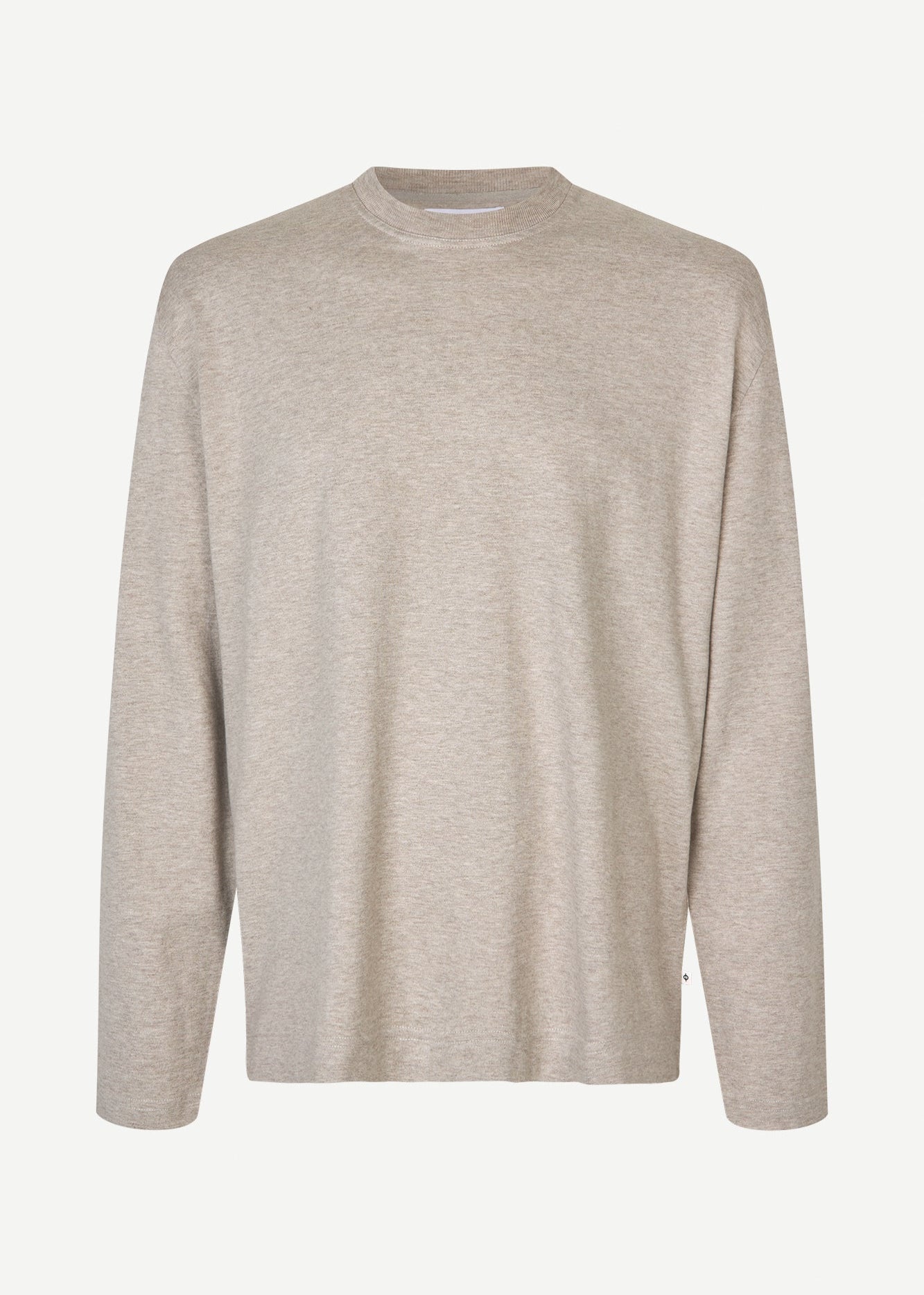 SAPARKER T-SHIRT LS | GREIGE MEL.