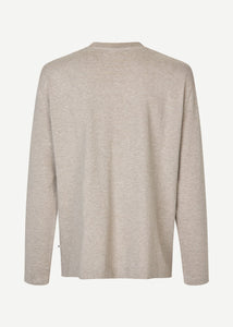 SAPARKER T-SHIRT LS | GREIGE MEL.