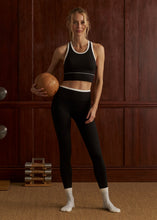 Load image into Gallery viewer, ALWAYS CONTRAST HIGH RISE LEGGING 25 | BLACK SNOW WHITE