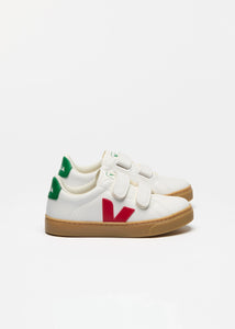 SMALL ESPLAR CHROMEFREE LEATHER | WHITE PEKIN EMERAUDE VEJA