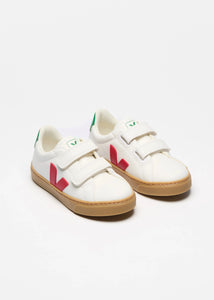 SMALL ESPLAR CHROMEFREE LEATHER | WHITE PEKIN EMERAUDE VEJA