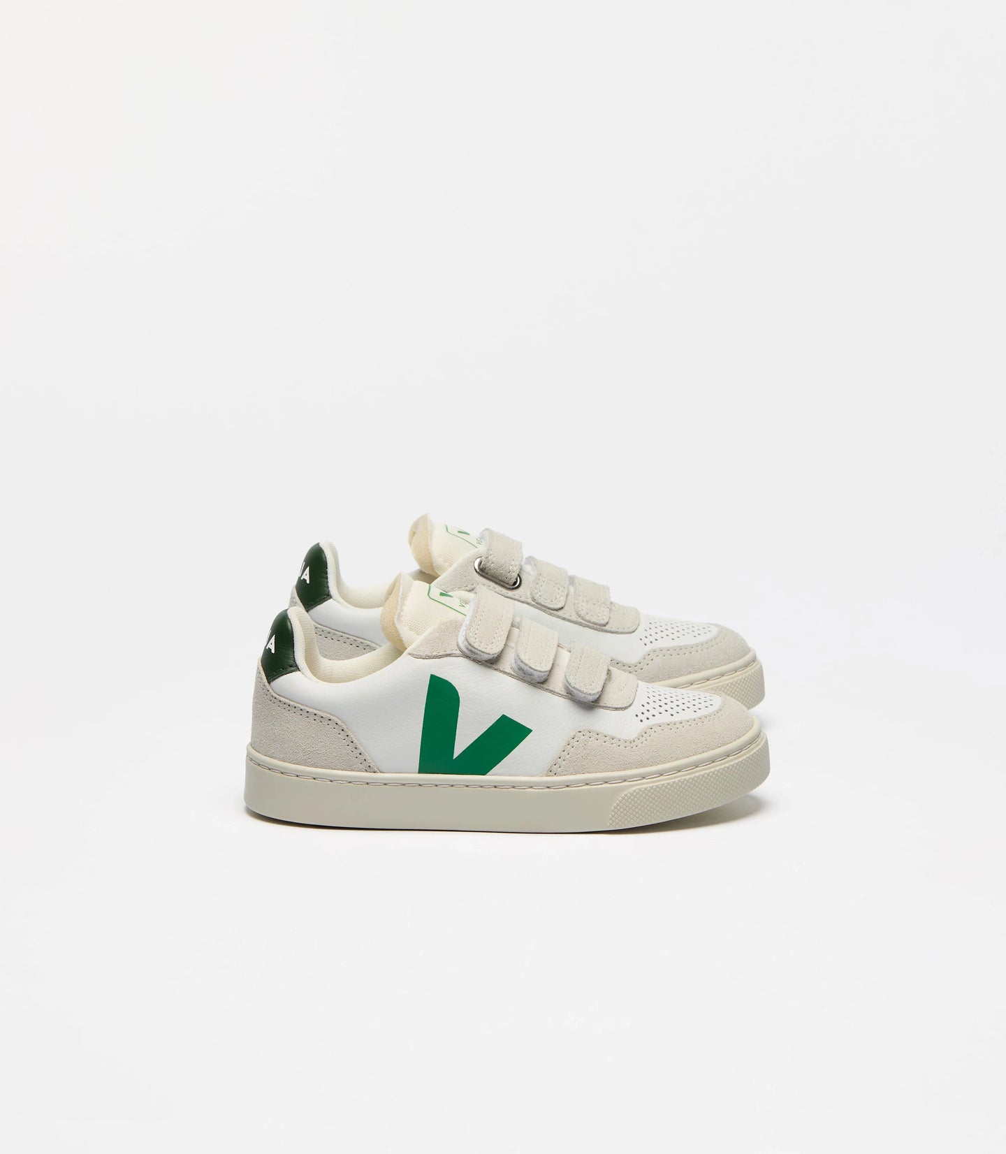 SMALL V-90 OT LEATHER | WHITE EMERAUDE VEJA