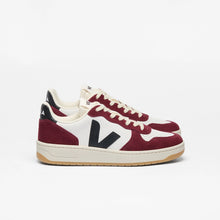 Charger l&#39;image dans la galerie, V-10 LEATHER | WHITE BLACK AMARANTE VEJA