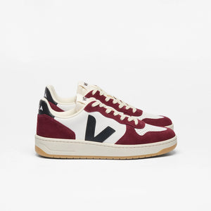 V-10 LEATHER | WHITE BLACK AMARANTE VEJA
