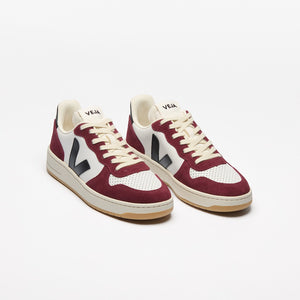 V-10 LEATHER | WHITE BLACK AMARANTE VEJA