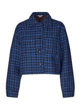 Load image into Gallery viewer, VIVIKA-M EDITHA JACKET | BLUE HOUNDSTOOTH