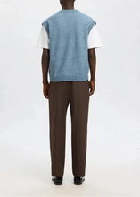 Load image into Gallery viewer, SLHRAI SL KNIT V-NECK RELAXED WAISTCOAT | BLUE MIRAGE MELANGEE SELECTED